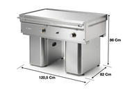 Plaque 2 zones chromée gaz – Série TEPPANYAKI | MAINHO M04-FC1207TY - EQUIPEMENT RESTAURATION 