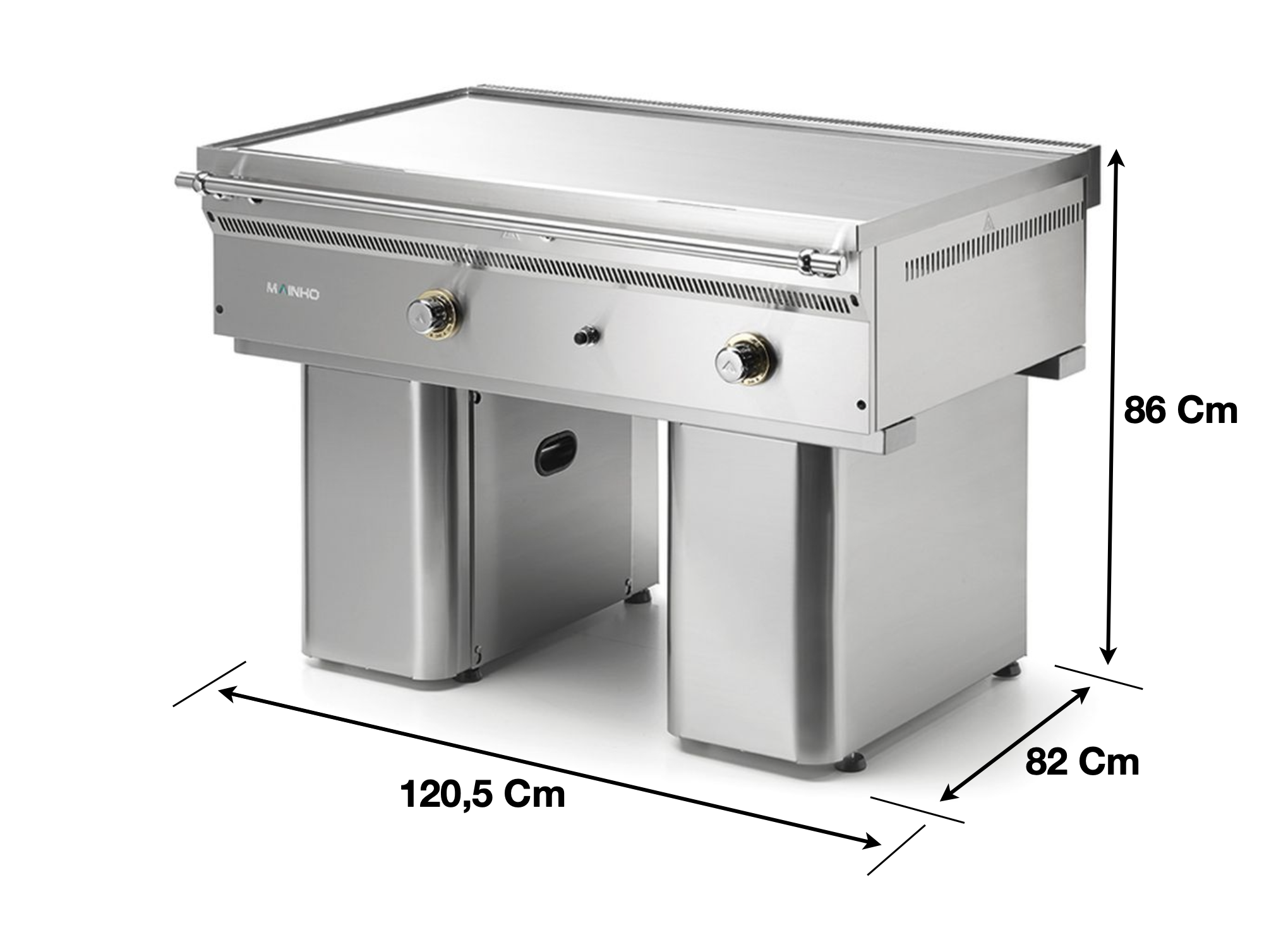 Plaque 2 zones chromée gaz – Série TEPPANYAKI | MAINHO M04-FC1207TY - EQUIPEMENT RESTAURATION 
