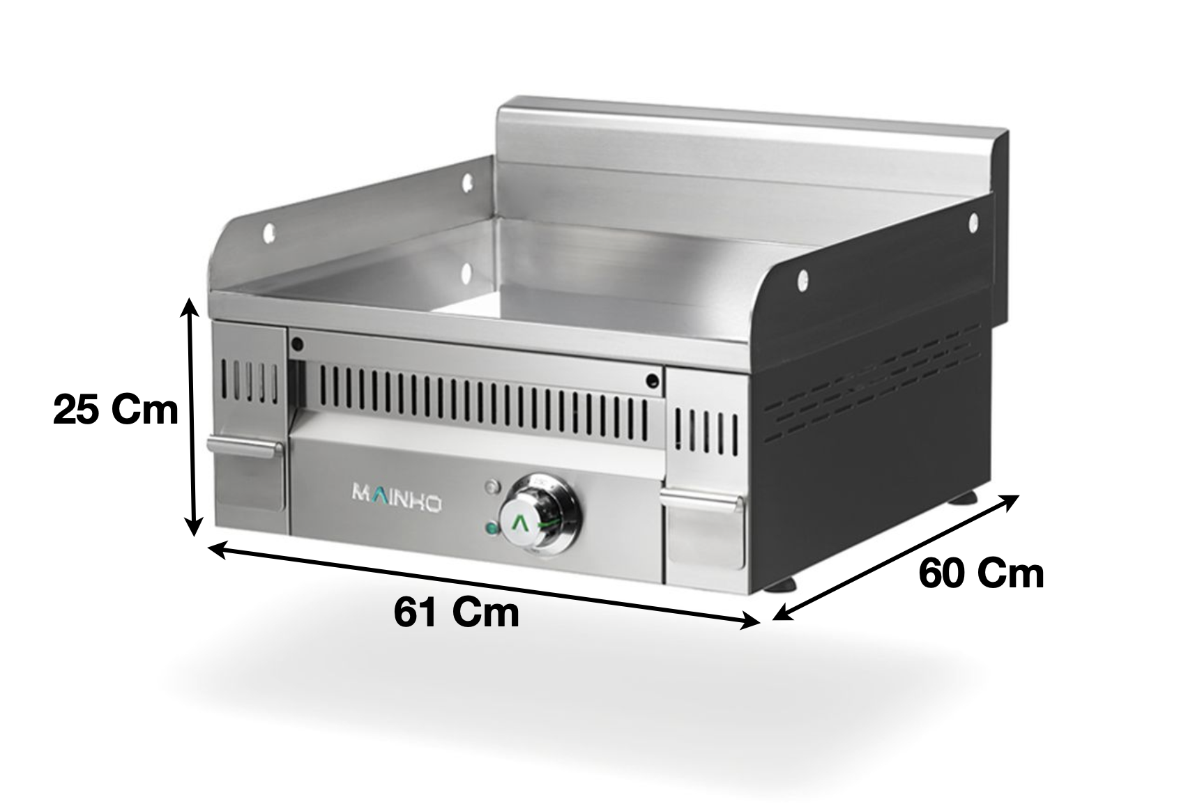 Plaque 1 zone chromée électrique – Marque: MAINHO | M04-PC60ET - EQUIPEMENT RESTAURATION 