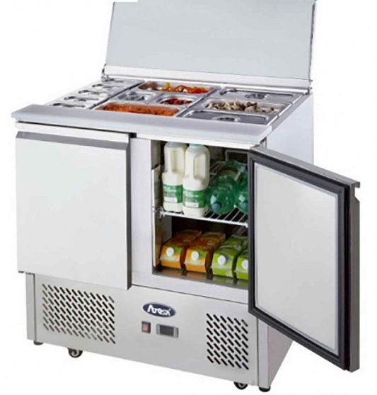 Saladette GN1/1 - 2 portes - Inox - ESL3800GR - EQUIPEMENT RESTAURATION 