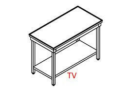 Table de travail avec tablette inférieure - 1200X700 - TL1271KD - EQUIPEMENT RESTAURATION 