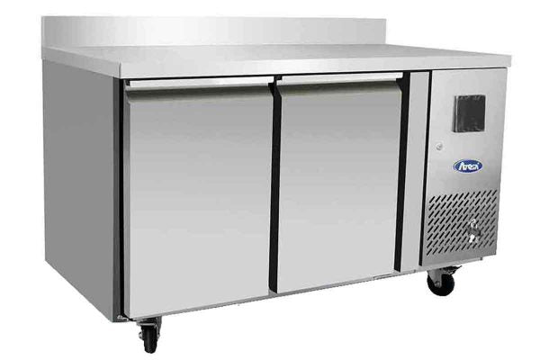 Table réfrigérée positive avec dosseret - 2 portes - Inox - EPF3421GR-SB - EQUIPEMENT RESTAURATION 