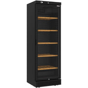 Vitrine cave à vins ventilée - 5 niveaux - 382 L - Noire - 118 bouteilles de vin (0.75l) - EQUIPEMENT RESTAURATION 